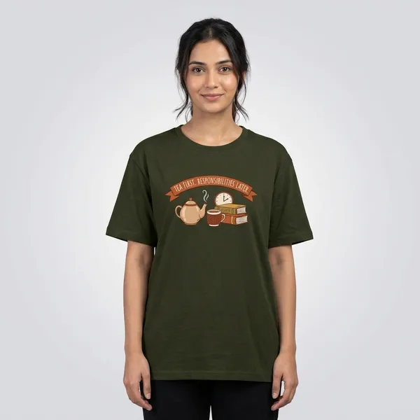 Tea_First_Classic_Crew_T_Shirt_Olive_Green