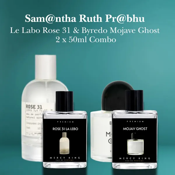 Sam@ntha_Ruth_Pr@bhu_-_Inspired_By_Le_Labo_Rose_31_&_Byredo_Mojave_Ghost_-_Mercy_King_Combo_(2_x_Bottle)