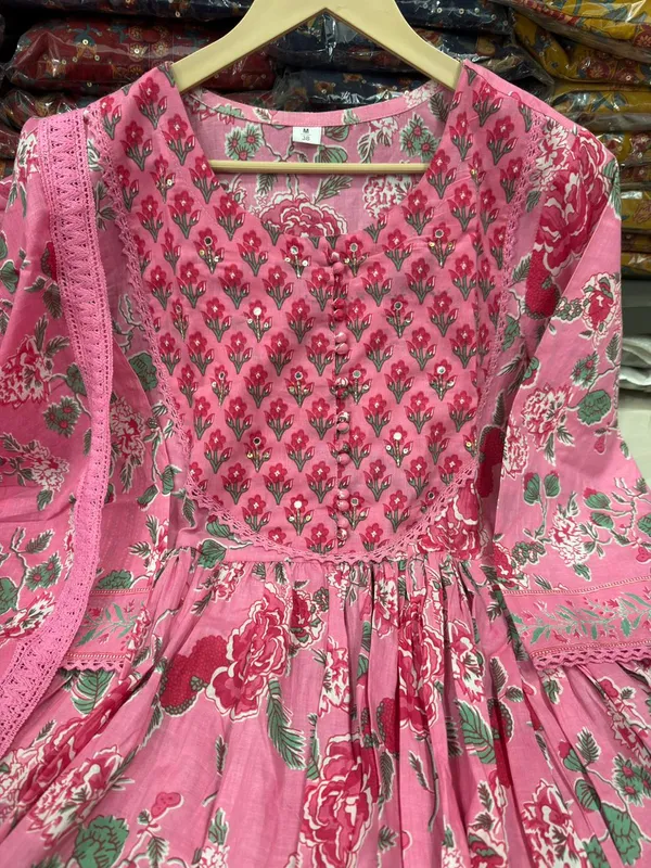 Anarkali_Suits-_Pure_Cotton_Jaipuri_Printed_-Pink