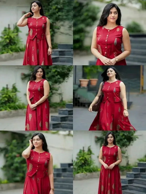 Women's_Red_top_with_skirt_set