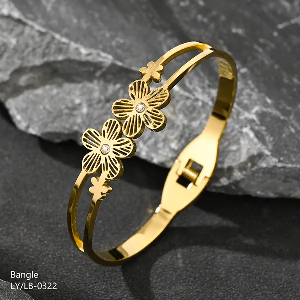 MEHA_-_Gold_Plated_Floral_Design_Bangle