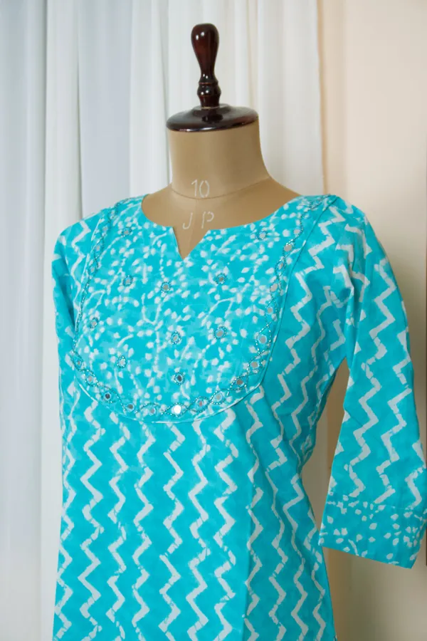 Halo_Sea_Blue_Kurta