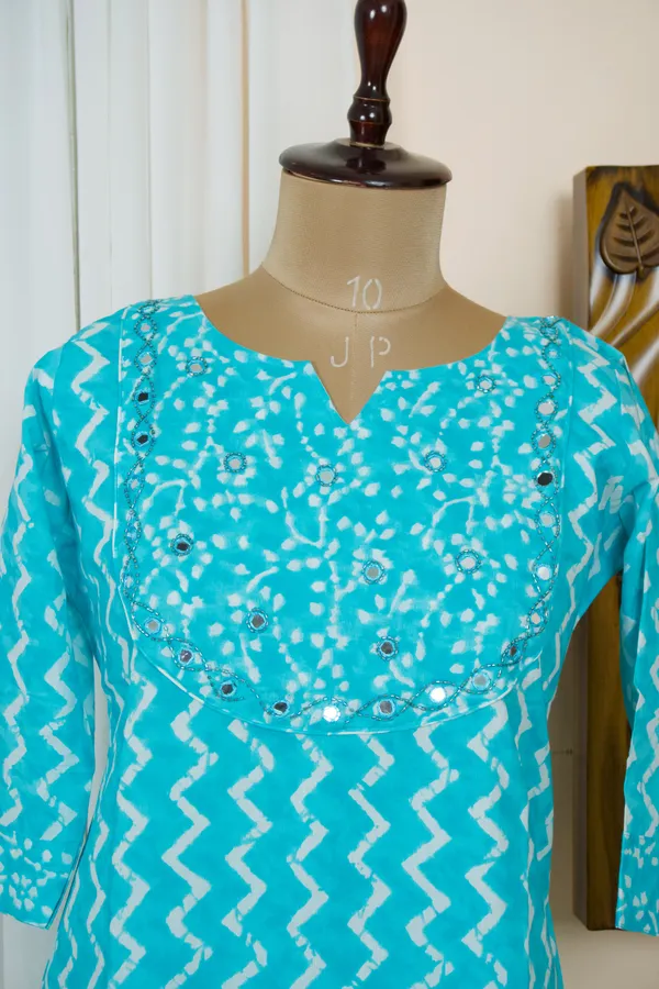 Halo_Sea_Blue_Kurta