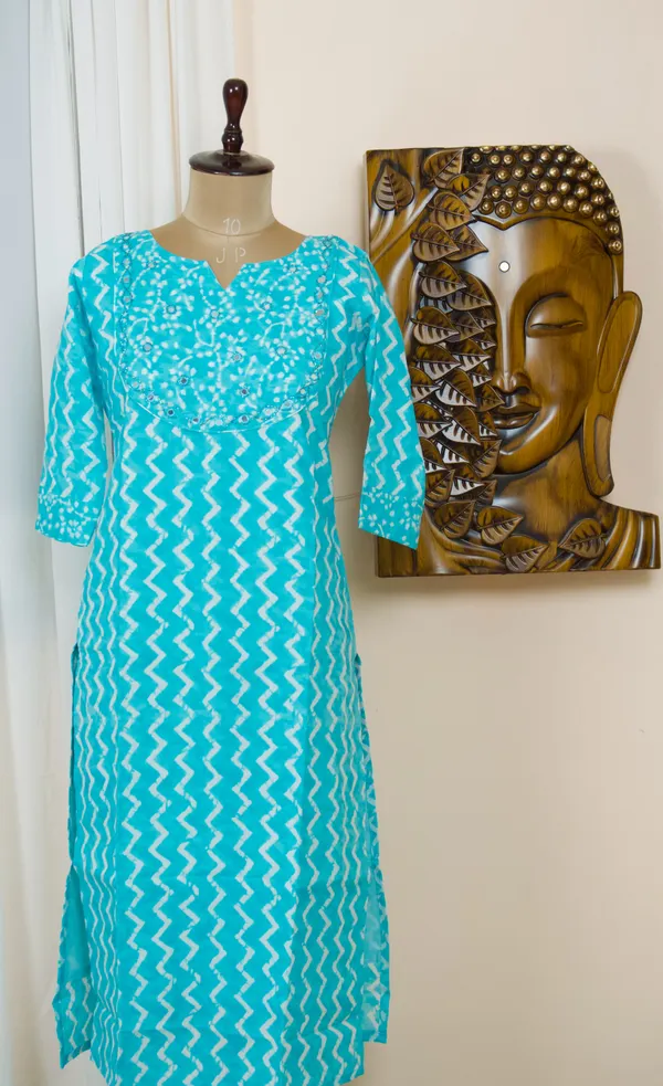 Halo_Sea_Blue_Kurta