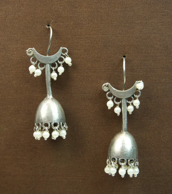 MYRA_-_Silver_Toned_BRASS_Earrings