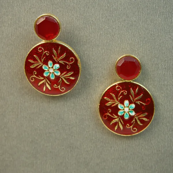 SYRA_-_MEENAKARI_Brass_Earrings_-_5