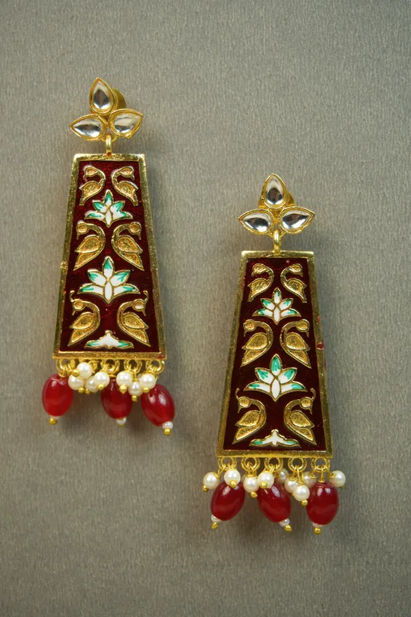 SYRA_-_MEENAKARI_Brass_Earrings_-_1