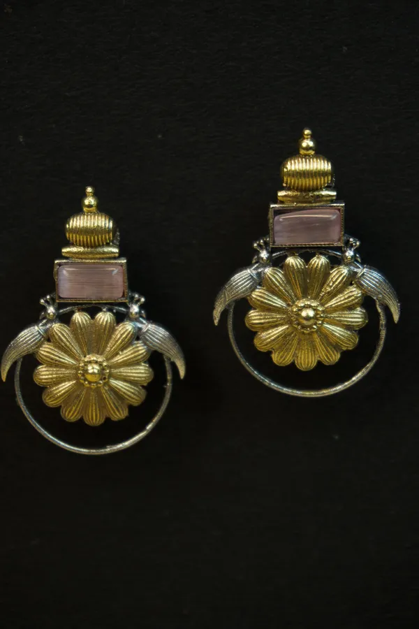 SARA_-_Dual_Tone_Premium_Brass_Earrings