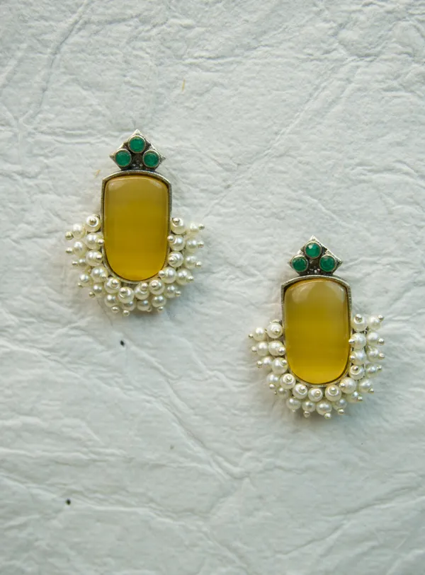 MYRA_-_Silver_Toned_Oxidized_Earrings