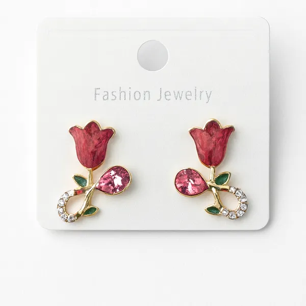 MIMI_-_LOTUS_CUTE_DARK_PINK_EARRINGS_-_3