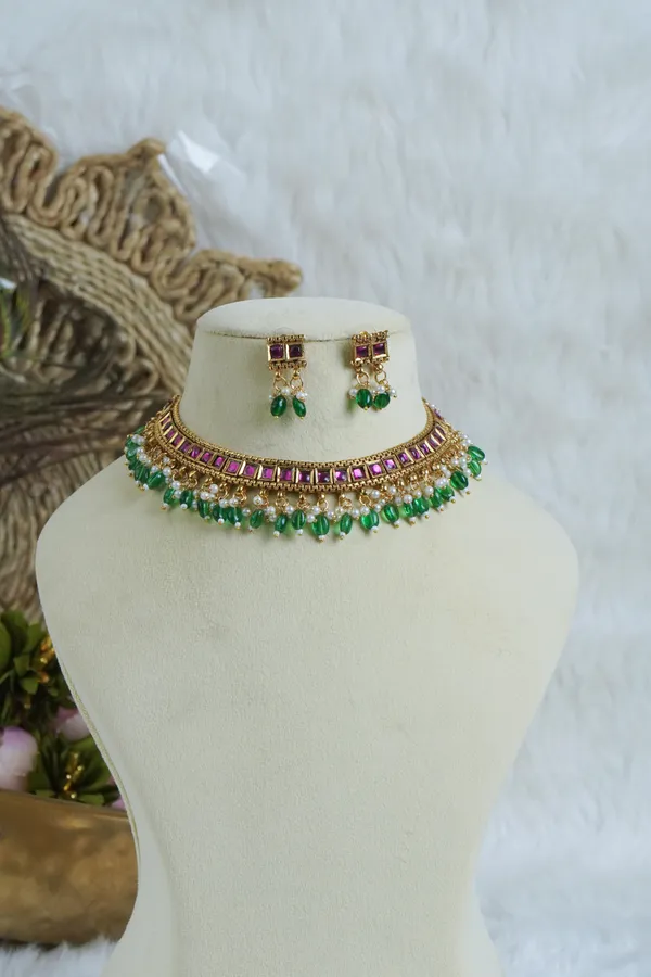 Premium_-_Kundan_Pink_and_Green_Neck_set