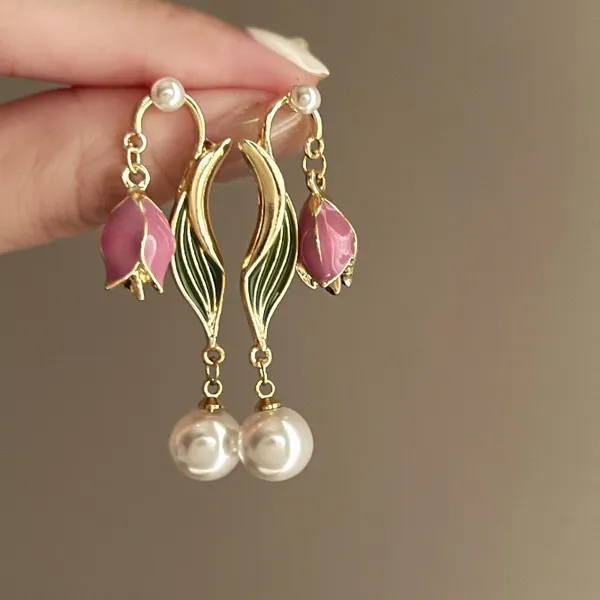 MIMI_-_Gold_Pearl_Pink_Stone_Detachable_Floral_Earrings_For_Women