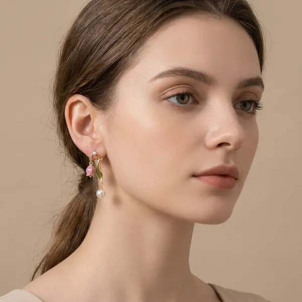 MIMI_-_Gold_Pearl_Pink_Stone_Detachable_Floral_Earrings_For_Women