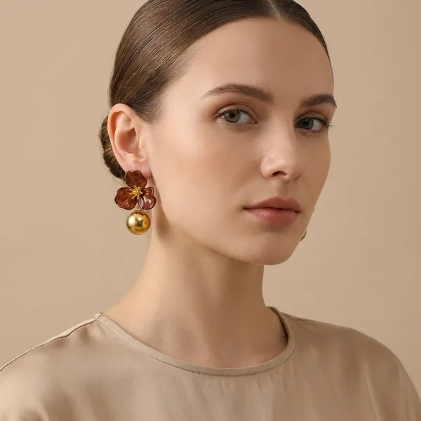 MIMI_-_Amber_Resin_Floral_Drop_Earrings_With_Gold_Accents