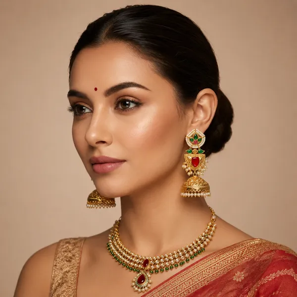 MYRA_-_GOLD_Toned_Oxidized_Earrings