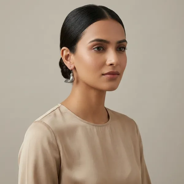 MYRA_-_Silver_Toned_BRASS_Earrings