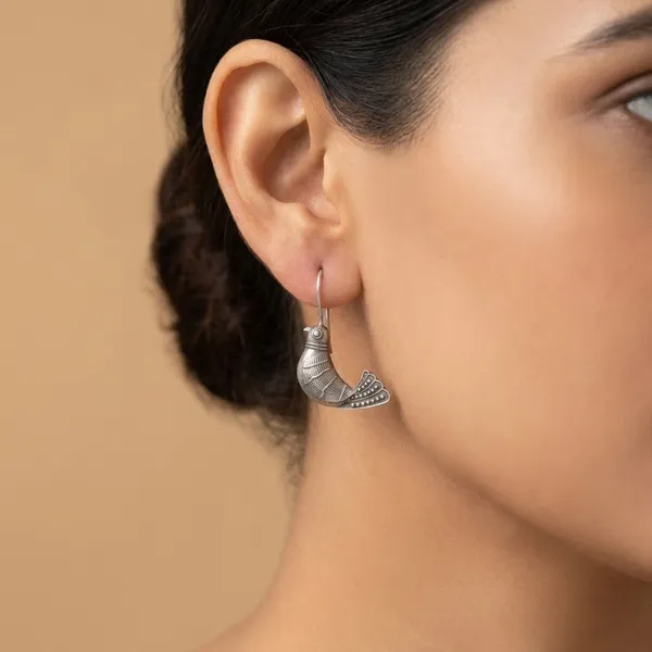 MYRA_-_Silver_Toned_BRASS_Earrings