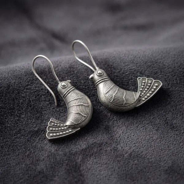 MYRA_-_Silver_Toned_BRASS_Earrings