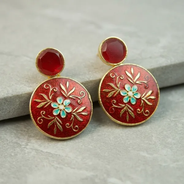 SYRA_-_MEENAKARI_Brass_Earrings_-_5