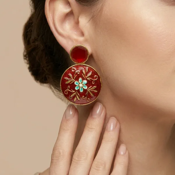 SYRA_-_MEENAKARI_Brass_Earrings_-_5