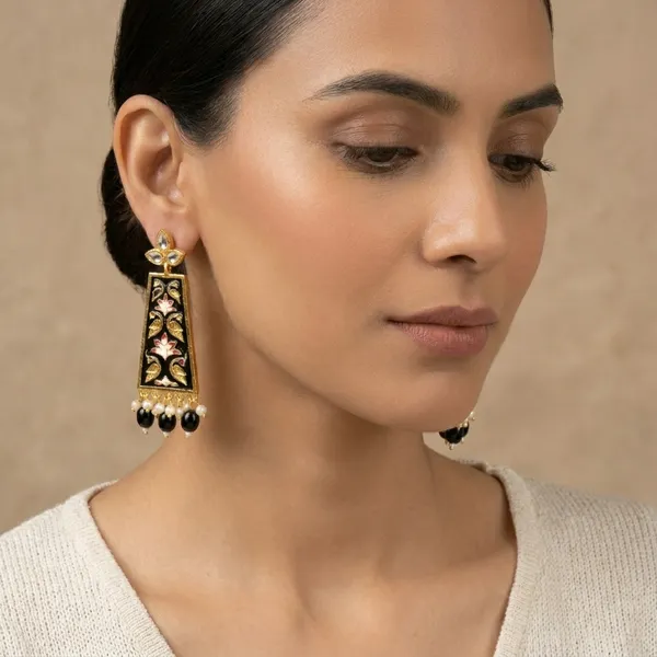SYRA_-_MEENAKARI_Brass_Earrings_-_3