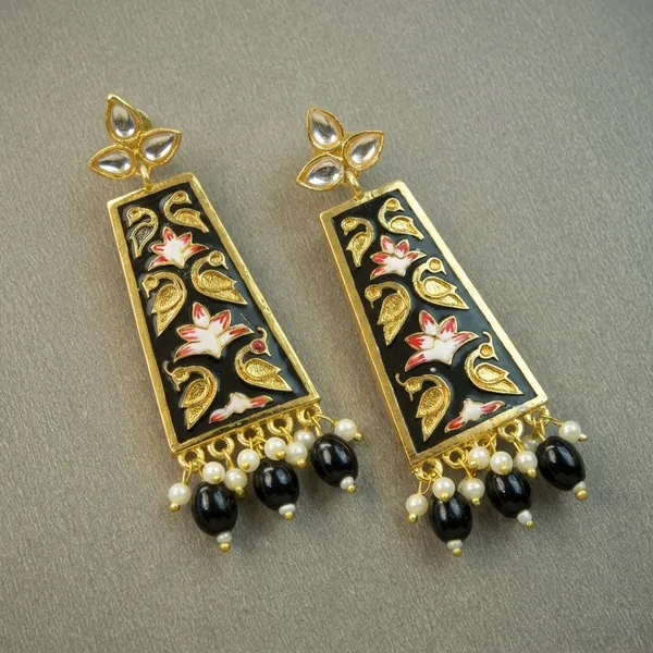 SYRA_-_MEENAKARI_Brass_Earrings_-_3