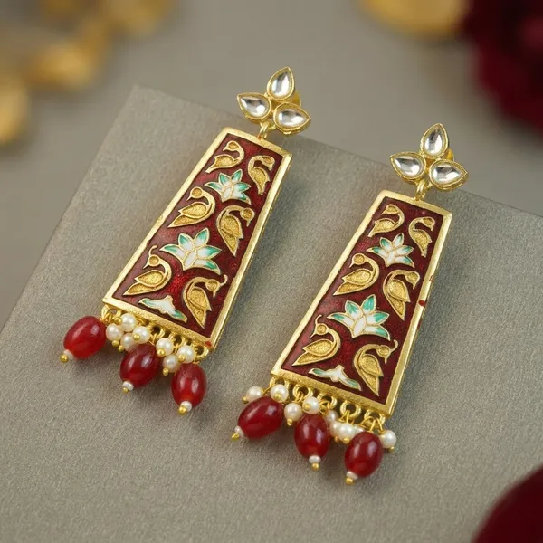 SYRA_-_MEENAKARI_Brass_Earrings_-_1