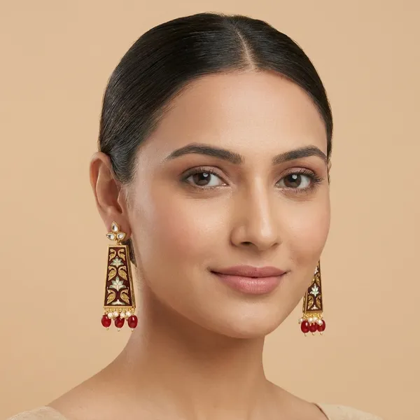 SYRA_-_MEENAKARI_Brass_Earrings_-_1