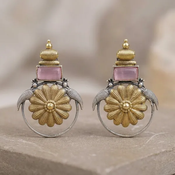 SARA_-_Dual_Tone_Premium_Brass_Earrings