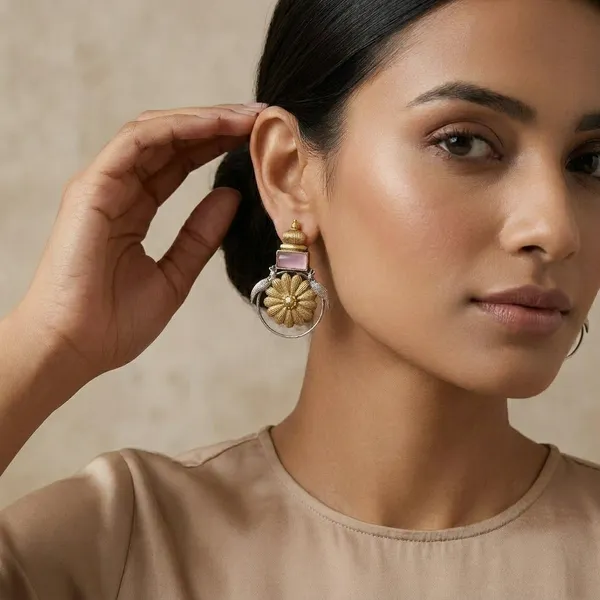 SARA_-_Dual_Tone_Premium_Brass_Earrings