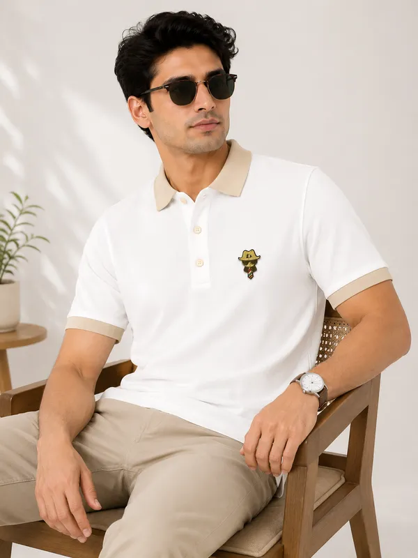 White_Color_Men_Polo_T-Shirt