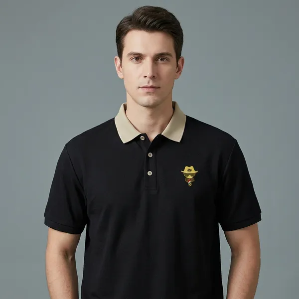 Black_Relaxed_Fit_Polo_T_Shirt_For_Men