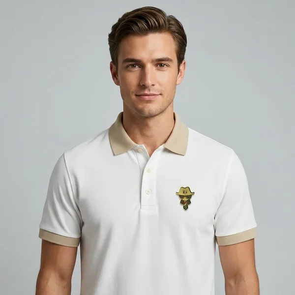 White_Regular_Fit_Contrast_Collar_Polo_T_Shirt_For_Men