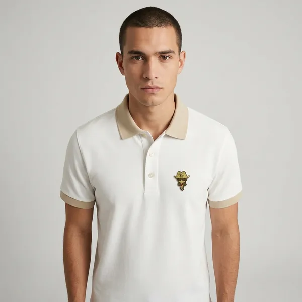 White_Regular_Fit_Contrast_Collar_Polo_T_Shirt_For_Men