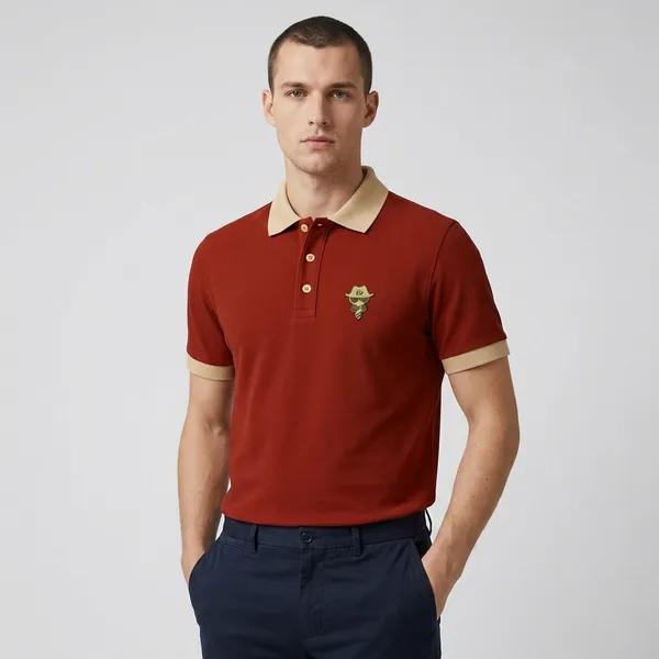 Rust_Orange_Regular_Fit_Embroidered_Polo_T_Shirt_For_Men