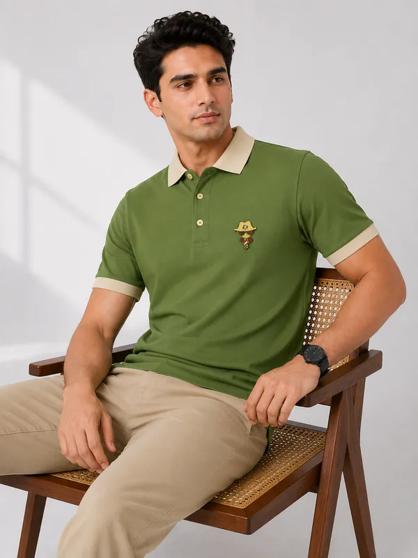 Olive_Color_Men_Polo_T-Shirt