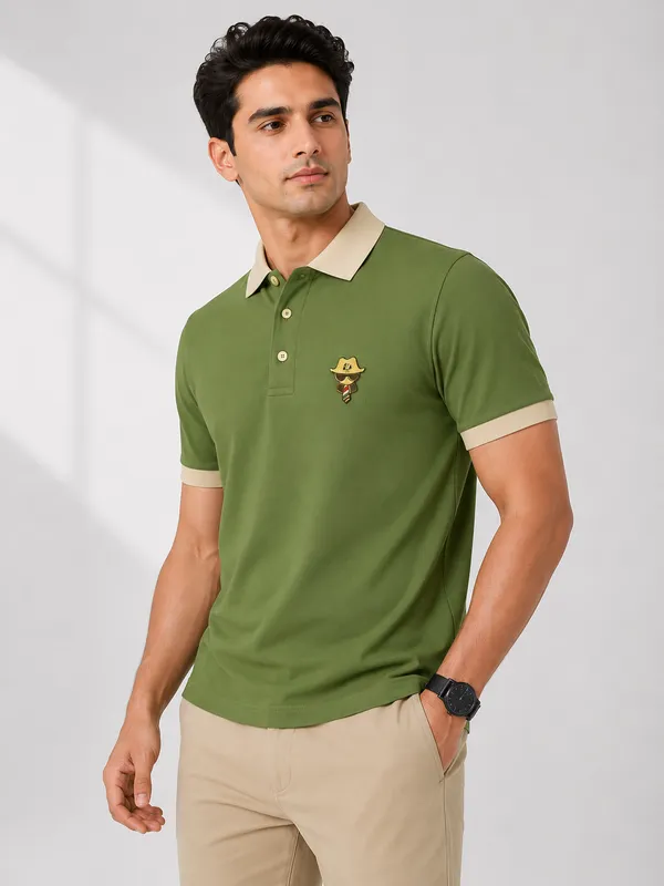 Olive_Color_Men_Polo_T-Shirt