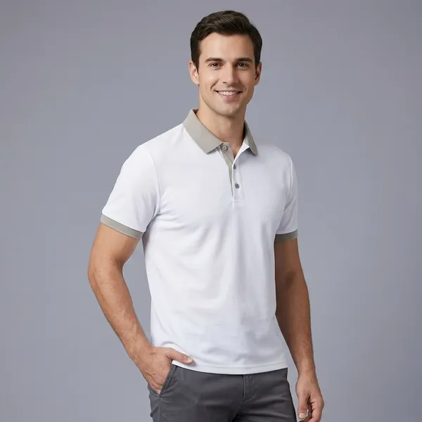 White_Regular_Fit_Contrast_Collar_Polo_T_Shirt_For_Men