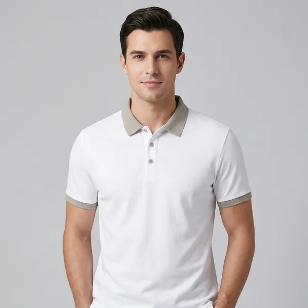 White_Regular_Fit_Contrast_Collar_Polo_T_Shirt_For_Men