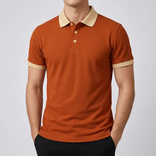 Orange_Regular_Fit_Contrast_Collar_Polo_T_Shirt_For_Men