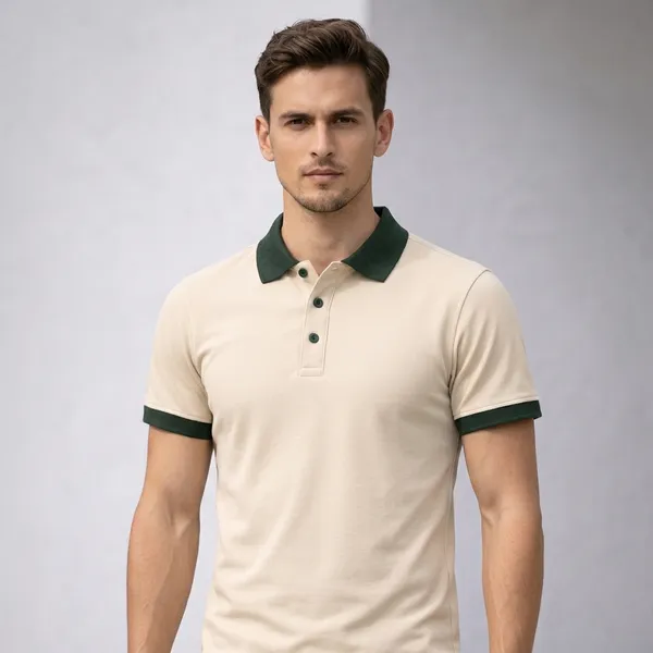 Beige_Regular_Fit_Contrast_Green_Collar_Polo_T_Shirt_For_Men