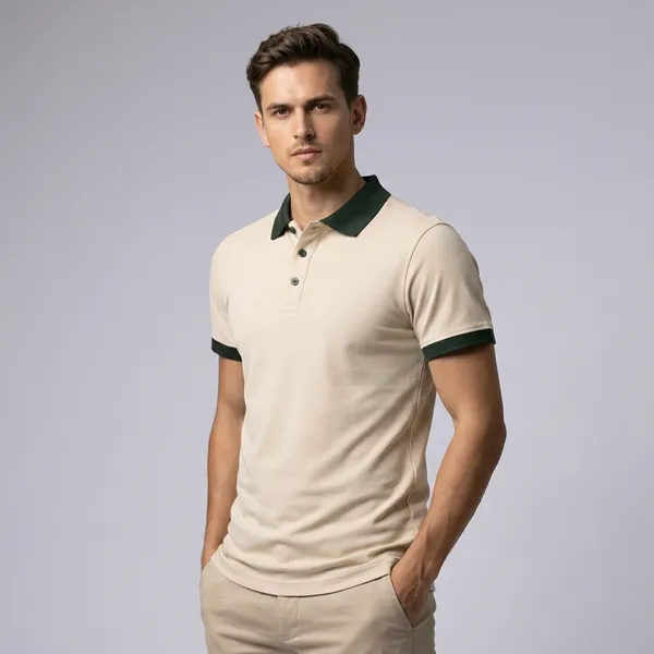 Beige_Regular_Fit_Contrast_Green_Collar_Polo_T_Shirt_For_Men