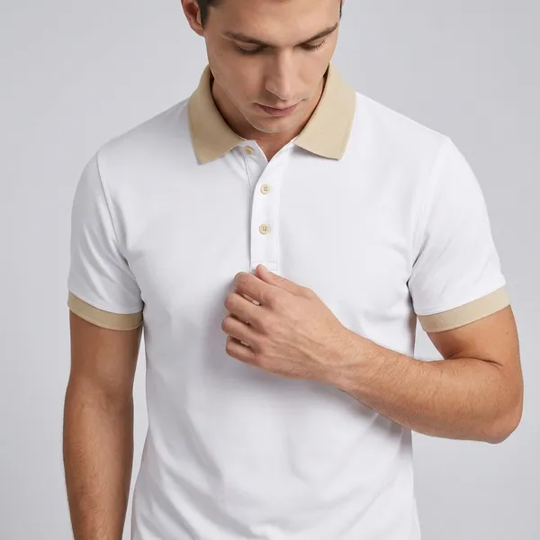 White_Regular_Fit_Contrast_Collar_Polo_T_Shirt_For_Men
