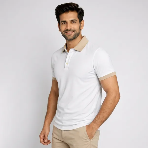 White_Regular_Fit_Contrast_Collar_Polo_T_Shirt_For_Men