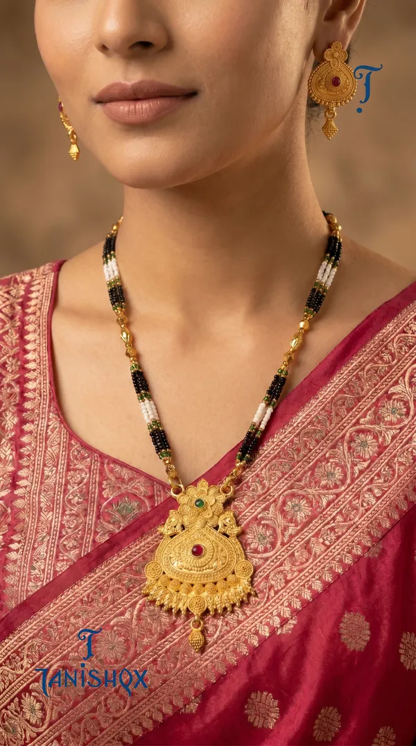 Gold_Plated_Mangalsutra_Set_With_Earrings