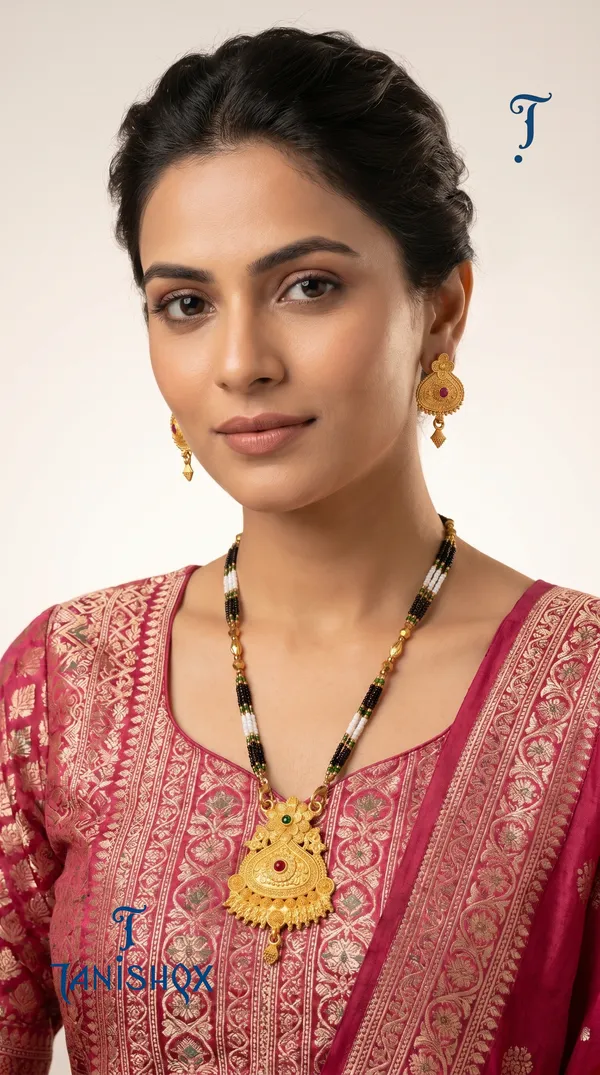 Gold_Plated_Mangalsutra_Set_With_Earrings