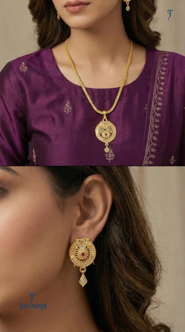 Micro_Gold_Plated_Ad_Diamond_Studded_Fancy_Oval_Pendant_Set_With_Chain