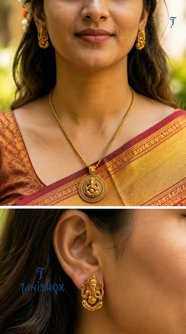 Traditional_Lord_Ganesha_Pendant_Necklace_Set_For_Women