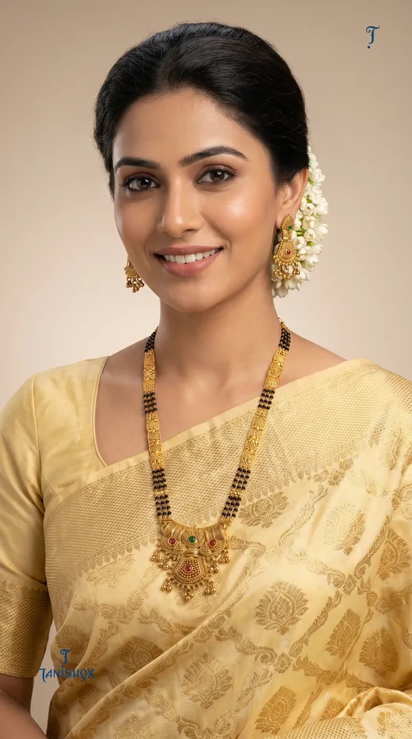 Gold_Plated_Mangalsutra_Set_With_Earrings
