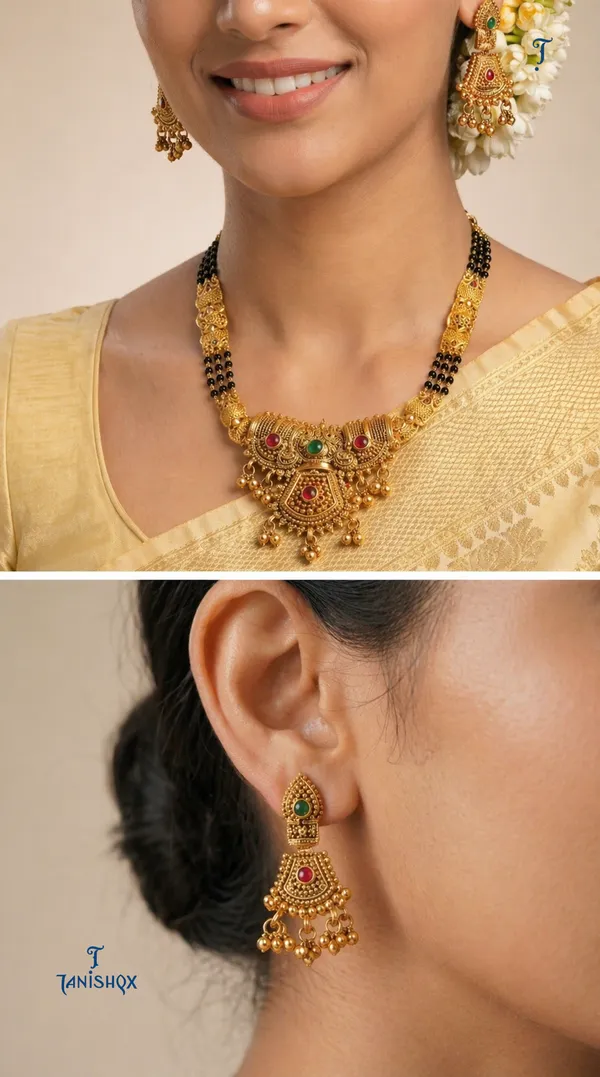 Gold_Plated_Mangalsutra_Set_With_Earrings